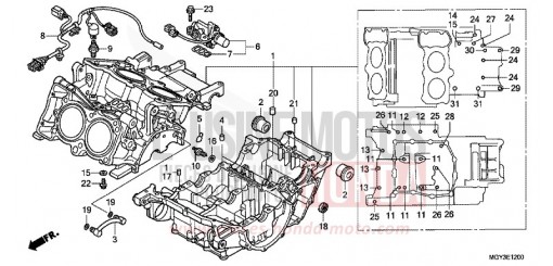 CARTER MOTEUR VFR800XD de 2013